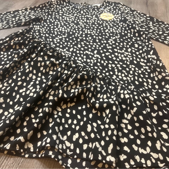 NWT Hayden LA Women's Leopard Print Dress 3/4 Sleeve Asymmetrical Size Medium - Picture 3 of 6